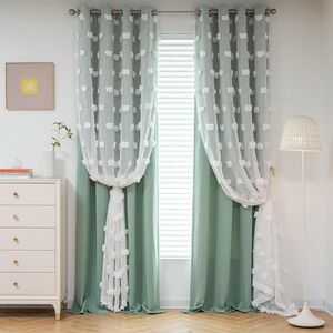 Double layer curtains 52"x84" 2 panels